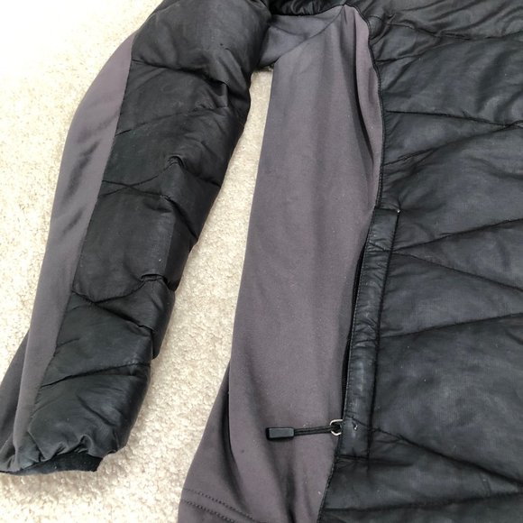 Eddie Bauer Goose Down Jacket Women's size Medium + Swarovs Heart Button Covers - Picture 2 of 10